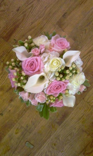 Pink and White with Hypericum