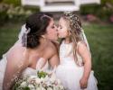 Bride and flowergirl